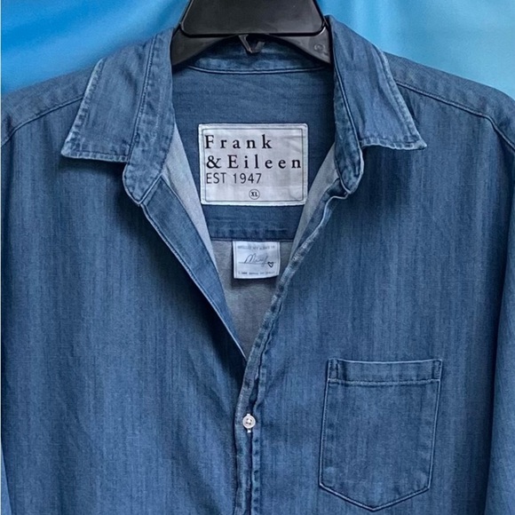 Frank & Eileen Famous Denim MARY Classic Shirtdress Size: XL STONEWASHED INDIGO - Picture 6 of 16